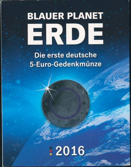 BRD 2016, 5 x 5 Euro Polymer Planet Erde