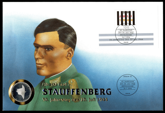 BRD 1994/1994 Numisbrief Oberst Graf v. Stauffenberg Großformat