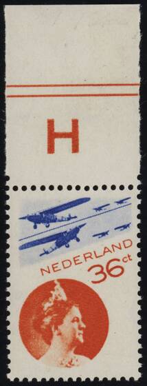 NIEDERLANDE 1931/1933 Flugpost MiNr. 241 B Oberrand