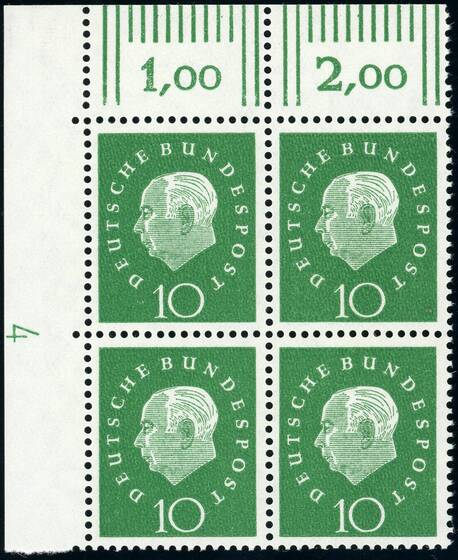 BRD 1959 MiNr. 303 DZ Druckerzeichen 4