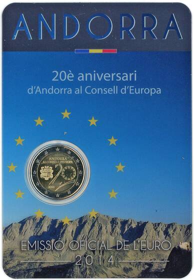 ANDORRA 2014 Coincard 2 Euro Europarat