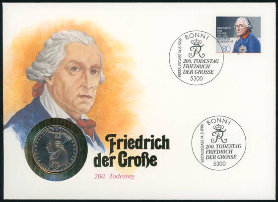 BRD 1986/1986 Numisbrief 200. Todestag Friedrich der Große