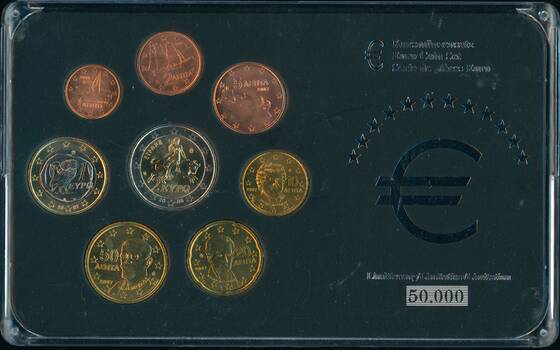 GRIECHENLAND Euro-Kursmünzensatz aus 2003-2007