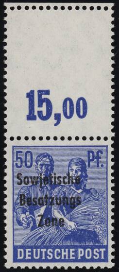 SBZ 1948 MiNr. 194 L mit Leerfeld oben