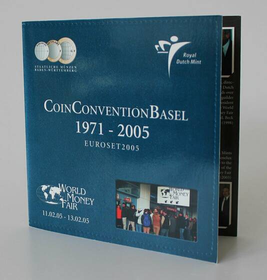 NIEDERLANDE 2005 World Money Fair Basel offizieller Kursmünzsatz