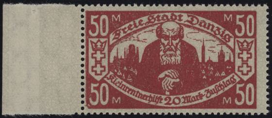 DANZIG 1923 MiNr. 131 I Plattenfehler