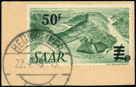 SAARLAND 1947 MiNr. 238 Z I