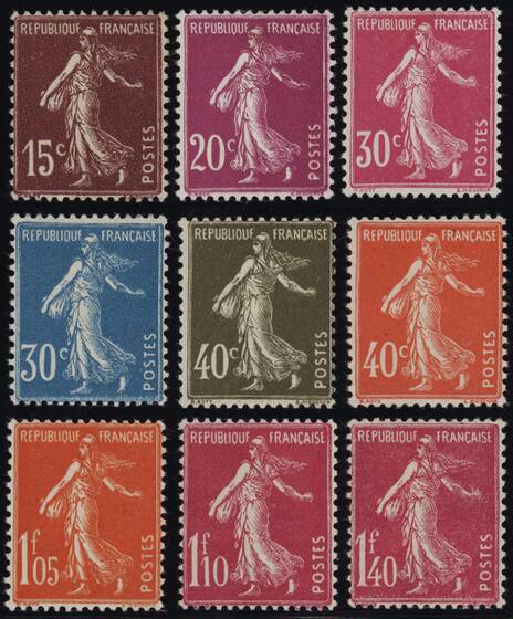 Frankreich 1925 MiNr. 184-191
