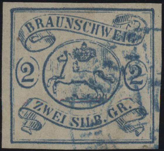 BRAUNSCHWEIG 1852 MiNr. 2