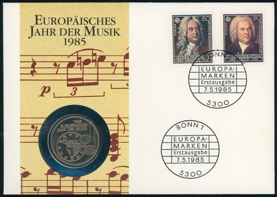 BRD 1985/1985 Numisbrief Europäisches Jahr der Musik