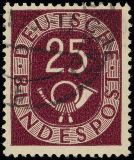 BRD 1951 MiNr. 131 Z kopfstehendes Wasserzeichen