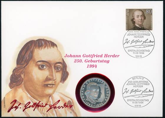 BRD 1994/1994 Numisbrief "Johann Gottfied Herder, 250. Geburtstag 1994"