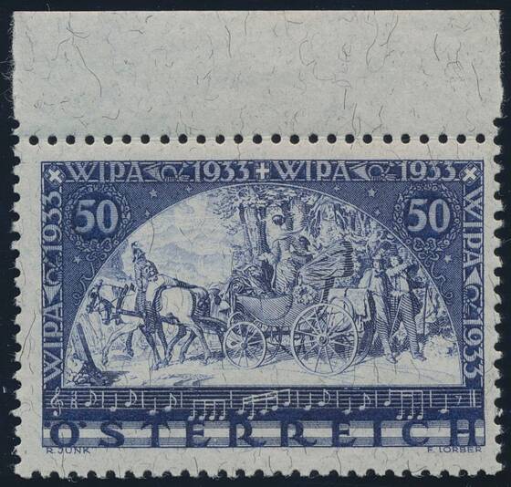 ÖSTERREICH 1933 MiNr. 556 C Einzelmarke aus WIPA-Block