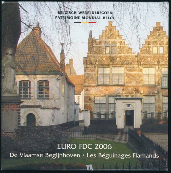 BELGIEN 2006 Kursmünzensatz UNESCO Weltkulturerbe Beginenhöfe