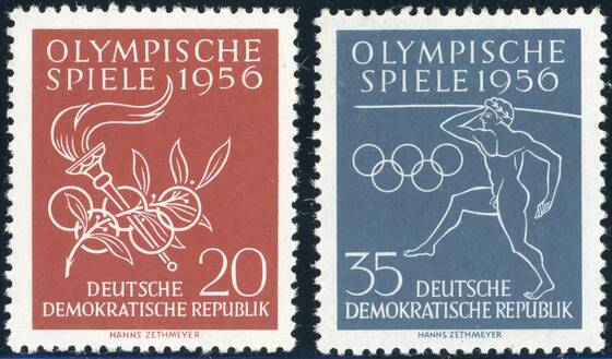 DDR 1956 MiNr. 539-540