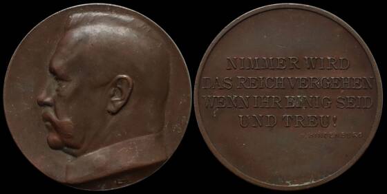 PAUL VON HINDENBURG Bronzemedaille 1925