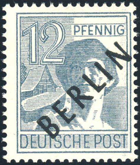 BERLIN 1949 MiNr. 5 x dickes Papier