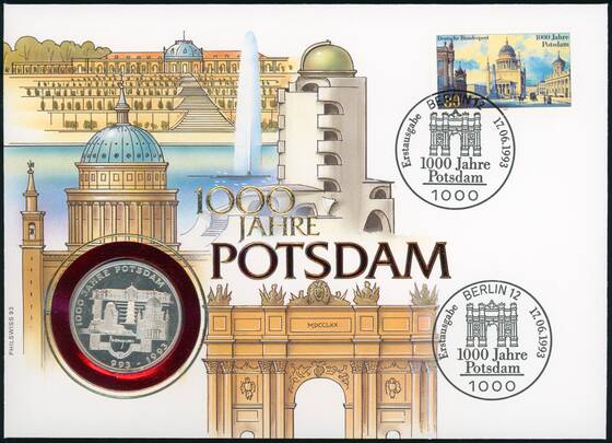 BRD 1993/1993 Numisbrief "1000 Jahre Potsdam"