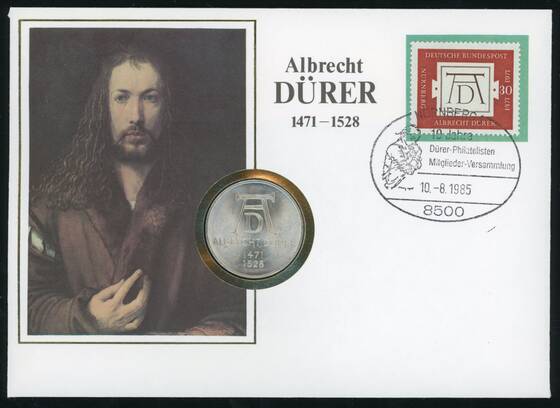 BRD 1971/1985 Numisbrief Albrecht Dürer