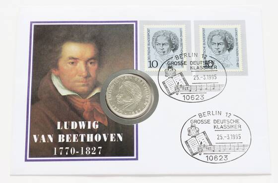 BRD 1970/1995 Numisbrief Ludwig van Beethoven