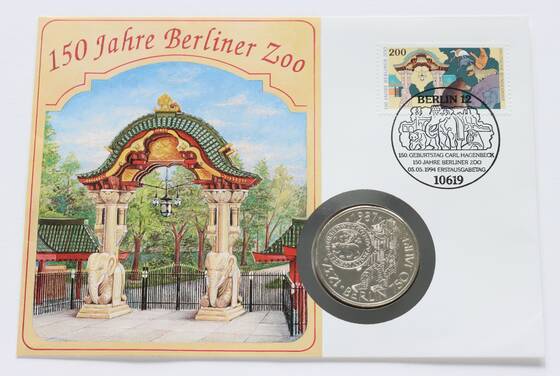 BRD 1987/1994 Numisbrief 150 Jahre Berliner Zoo