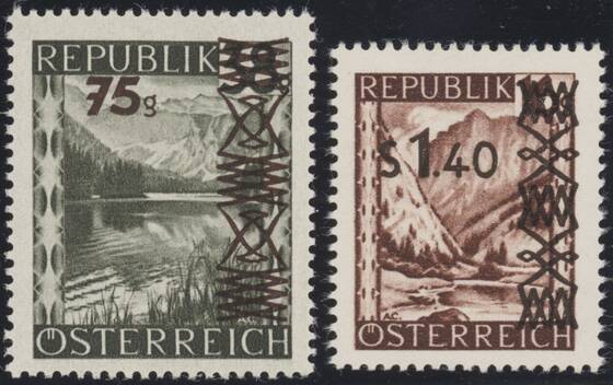 ÖSTERREICH 1947 MiNr. 835-836