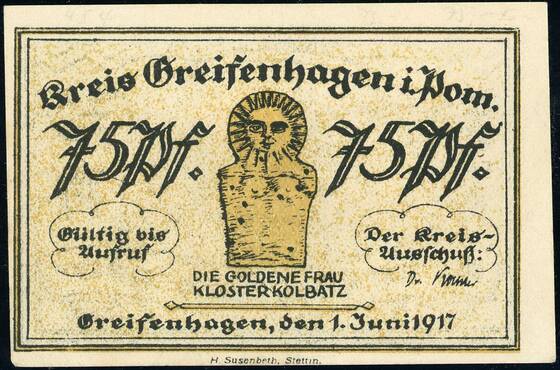 Greifenhagen 1917 Kreis 468.1 75 Pfg.