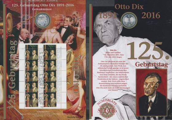 NUMISBLATT 5/2016 Deutsche Post mit Silber-Gedenkmünze 20 Euro