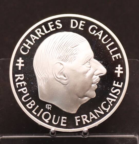 FRANKREICH 1 Franc Silber 1988 Charles de Gaulle