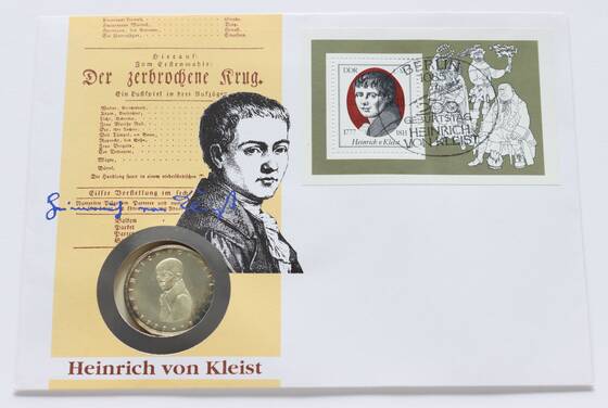 BRD-DDR 1977 Numisbrief Heinrich von Kleist