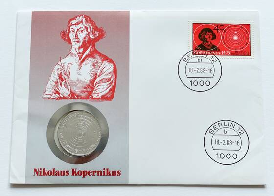 BRD 1973/1988 Numisbrief Nikolaus Kopernikus