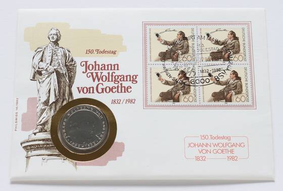 BRD 1982 Numisbrief Johann Wolfgang von Goethe