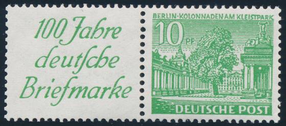 BERLIN 1949 Zusammendruck W 9