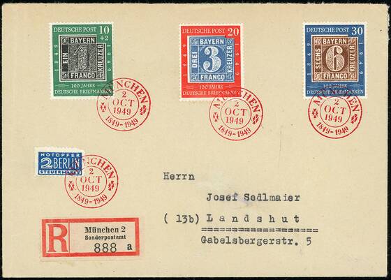 BRD 1949 MiNr. 113-115