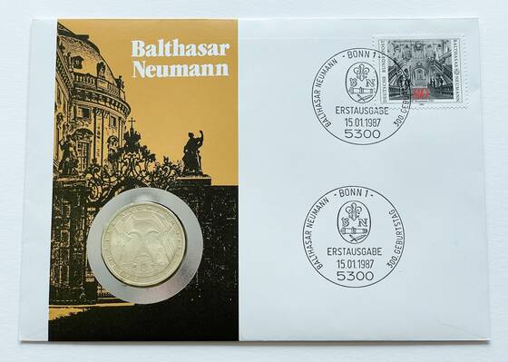 BRD 1978/1987 Numisbrief Balthasar Neumann