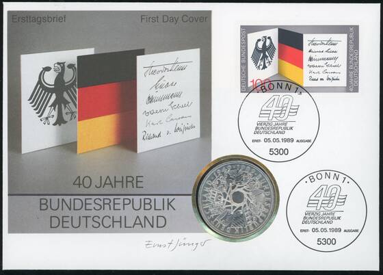 BRD 1989/1989 Numisbrief 40 Jahre Bundesrepublik Deutschland