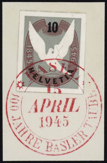 SCHWEIZ 1945 MiNr. 446 Einzelmarke aus Block 12 SST