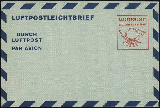 BRD 1950 Luftpostleichtbrief LF 6 b