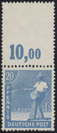 ALL.BES. 1947 MiNr. 950 a L mit Leerfeld oben