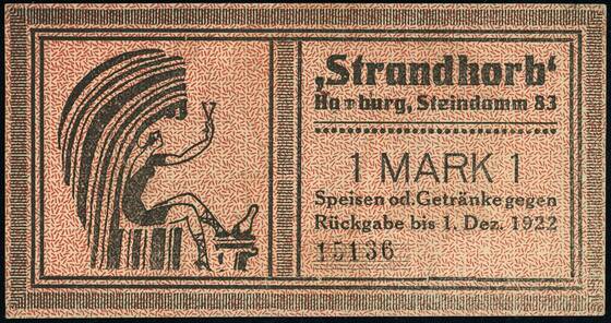 Hamburg o.D. Strandkorb Steindamm 556.3 1 Mark