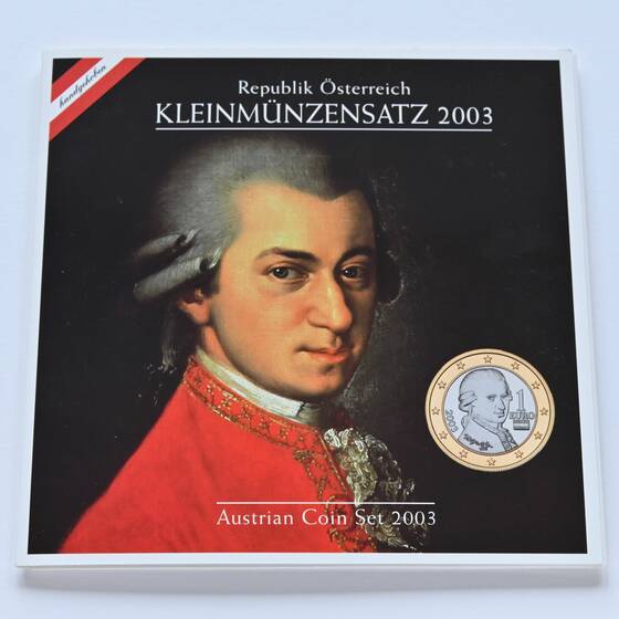 ÖSTERREICH Kursmünzsatz 2003 Mozart