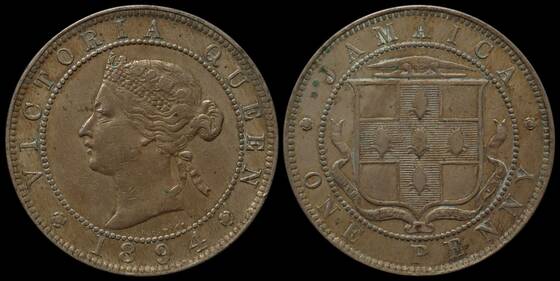 JAMAICA One Penny 1894
