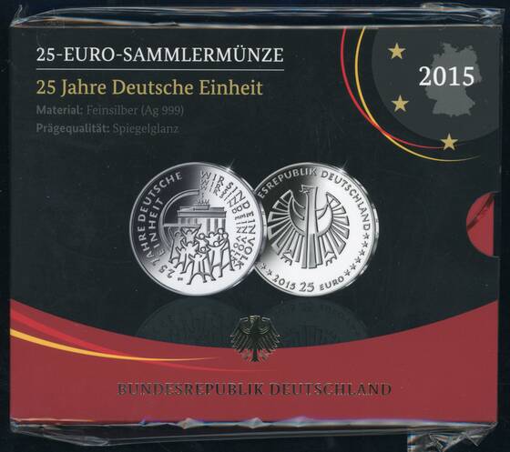 BRD 25 Euro 2015 J 25 Jahre deutsche Einheit