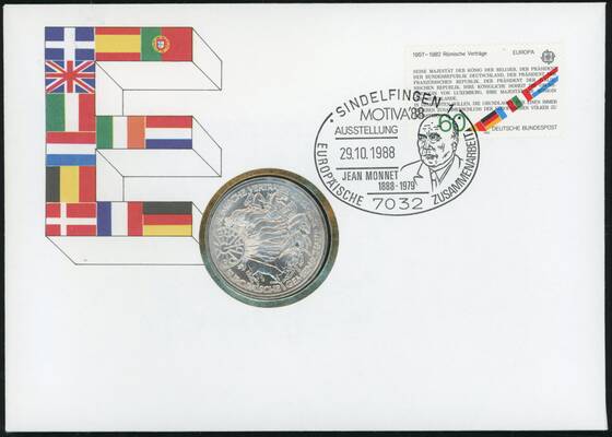 BRD 1987/1988 Numisbrief Römische Verträge