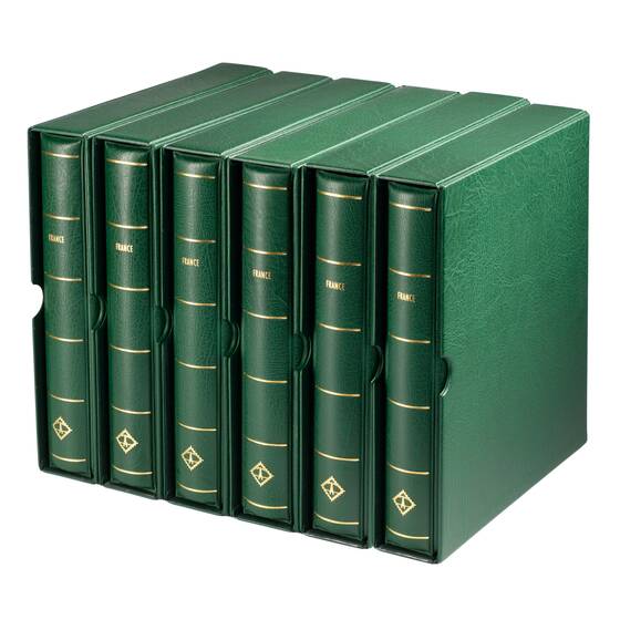  LEUCHTTURM SF-Vordruckalbum Frankreich 1849-2021, inkl. Schutzkassette, grün