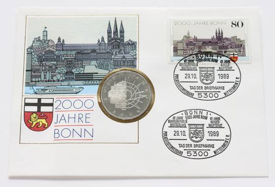 BRD 1989/1989 Numisbrief 2000 Jahre Bonn