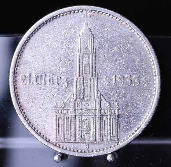 DRITTES REICH 5 Reichsmark Garnisonkirche mit Datum 1934 A Jaeger 356