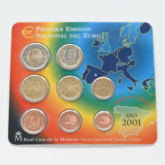 SPANIEN Kursmünzensatz 2001