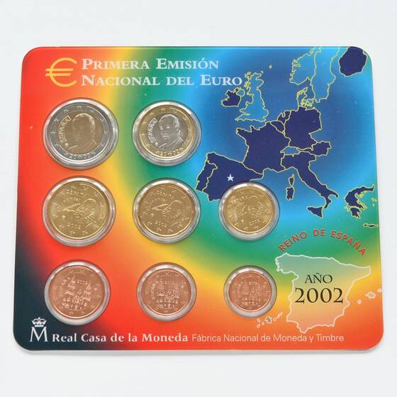 SPANIEN Kursmünzensatz 2002
