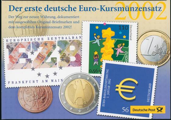 BRD 2002 Die ersten Euro-Kursmünzen Deutschlands